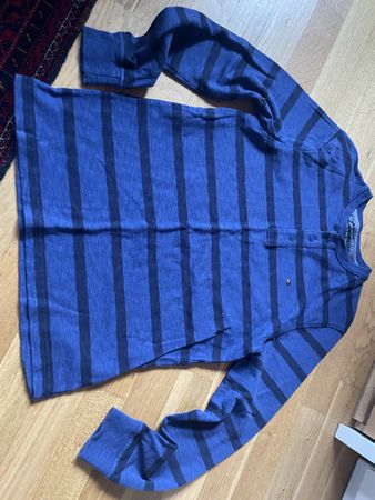 Tommy Hilfiger Henley Oberteil Langarm Baumwolle Gestreift