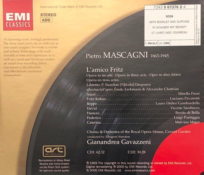 CD: Mascagni - L'amico Fritz – Usato da Grüningen venduto da azulblanco 1