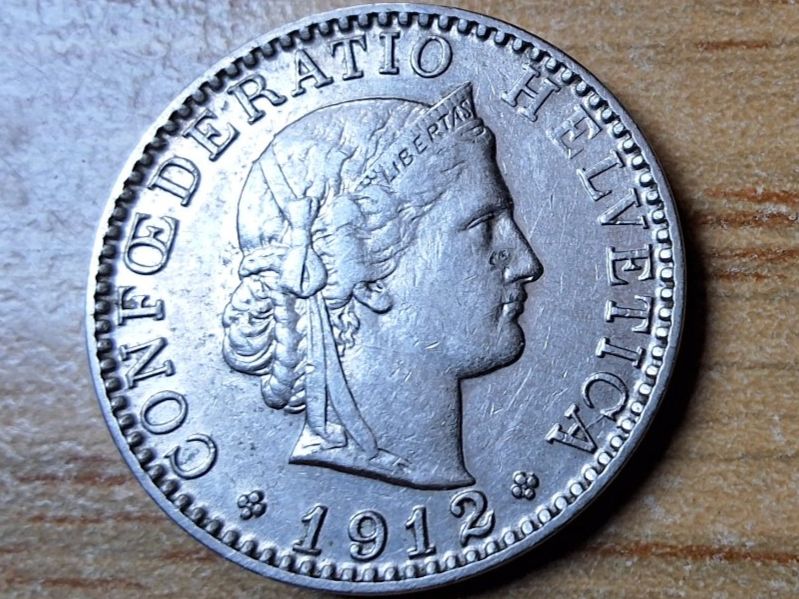Tutti le monete: 20 Rappen 1912 - sehr schön! – Usato da Münchenstein venduto da purbach1 6