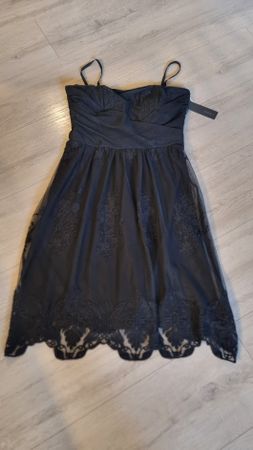 Neues, elegantes Esprit spitzen Kleid, schwarz Gr S