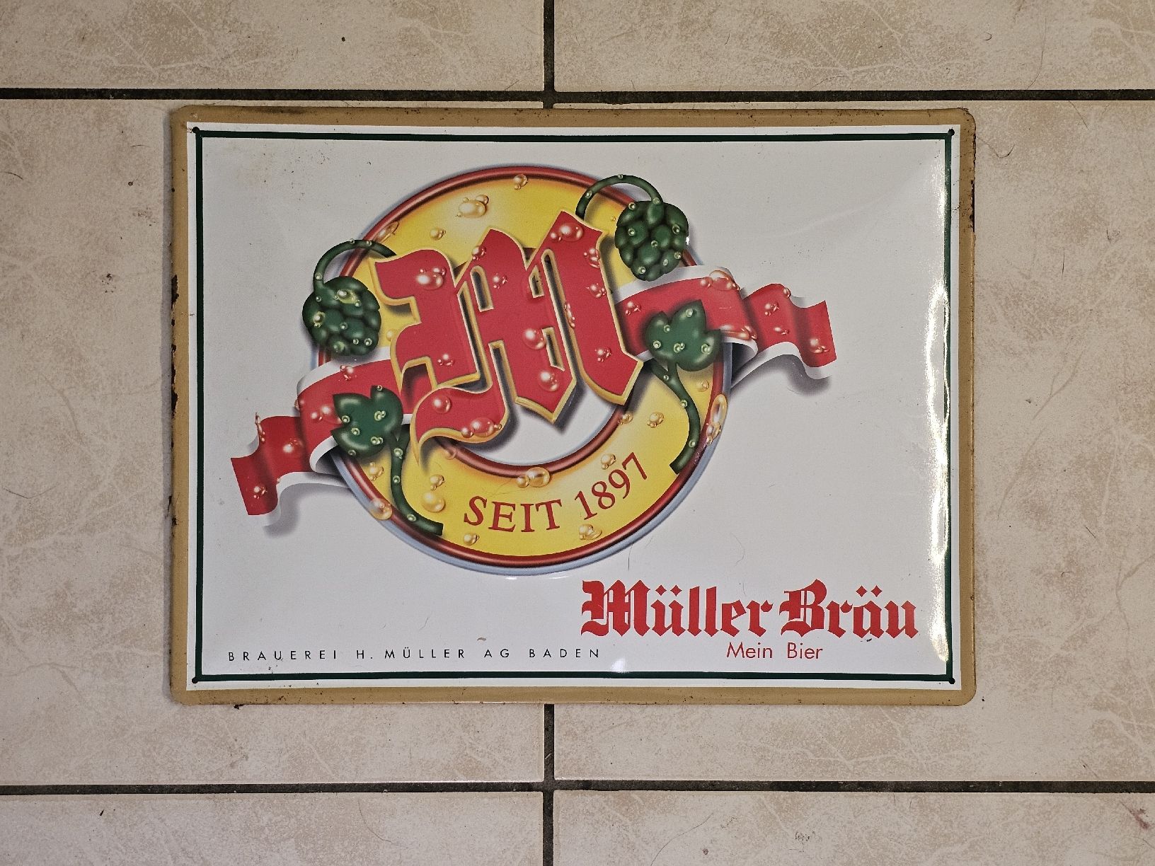 Insegne: Müller Bräu Schild – Usato da Meisterschwanden venduto da Hummer21