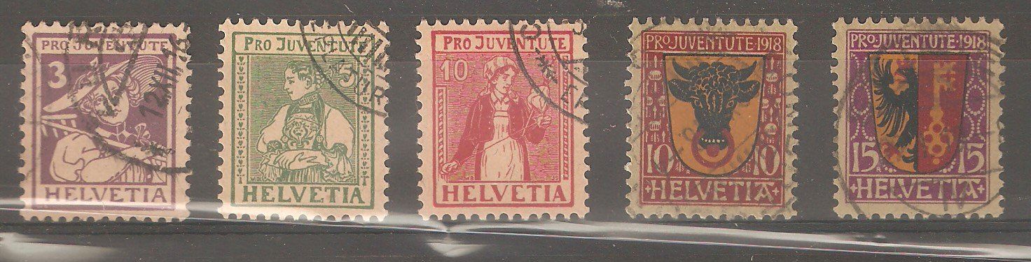 Tutti i francobolli: J 4, 8, 9, 10, 11 gest. – Usato da Lausanne venduto da Whorvath