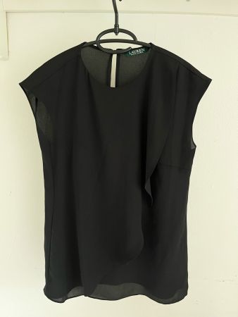 Ralph Lauren Black Sheer Top