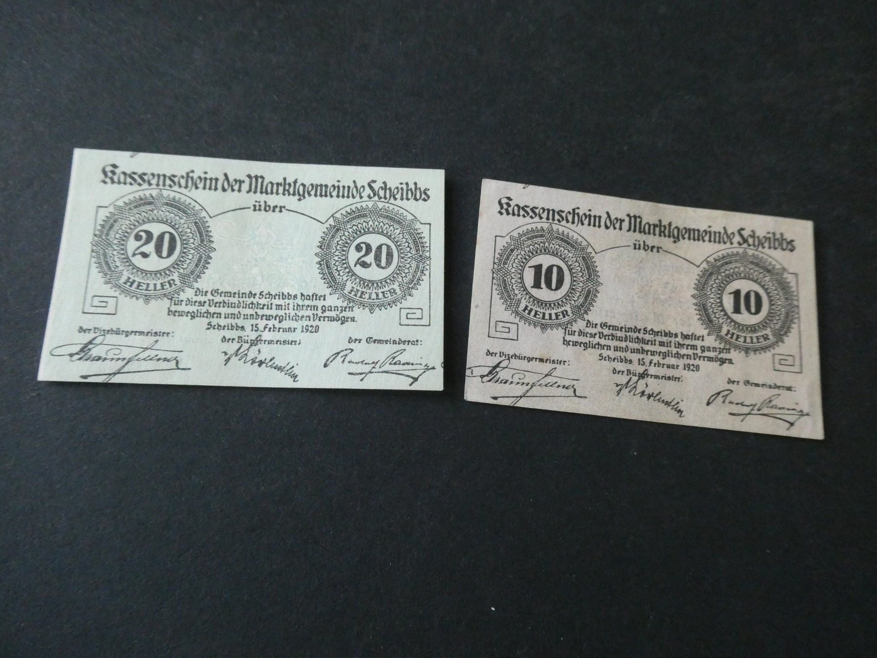 Banknoten: Oesterreich, Scheibbs    - Notgeldscheine – Gebraucht aus Hinterforst von Rohusri