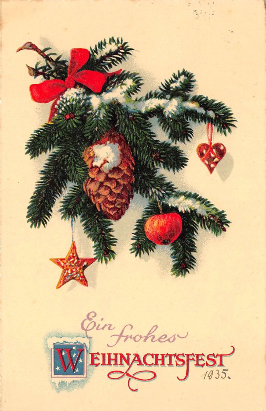 Cartoline postali: Weihnachten, Tannenzweig – Usato da Ottikon b.Kemptth. venduto da Neptun1974