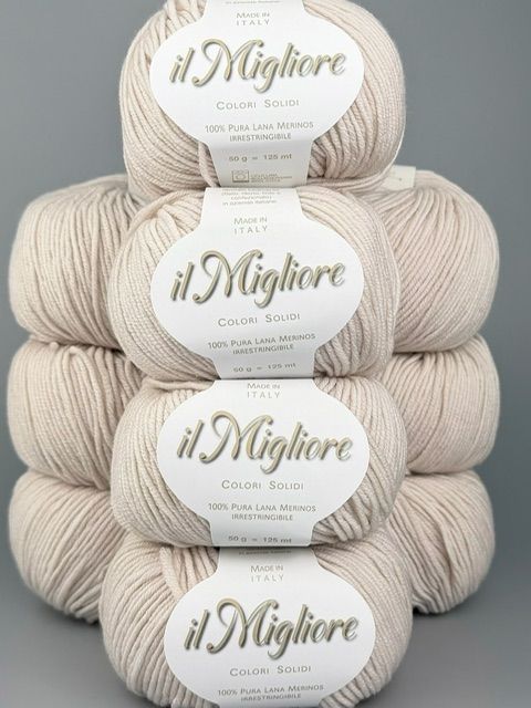 Lana: 100% Merinowolle extrafine Hellbeige 10 Knäuel Set – Nuovo (secondo la descrizione) da Plons venduto da Wolle-zimpfer