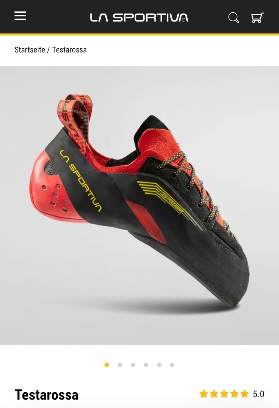 La Sportiva Herrenschuhe: La Sportiva Testarossa Kletterschuhe – Neu und originalverpackt aus Zürich von emanbaumi