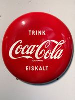 Emailschild Coca Cola Button um 1950  ab 1.- Coke Getränk