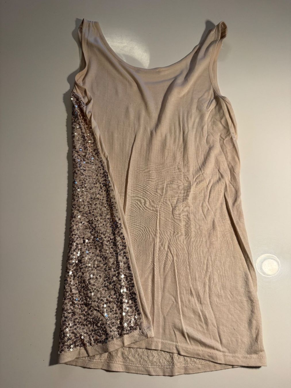 Top: Edles Pailetten Top Beige Gr M – Usato da Zumikon venduto da calibru 2