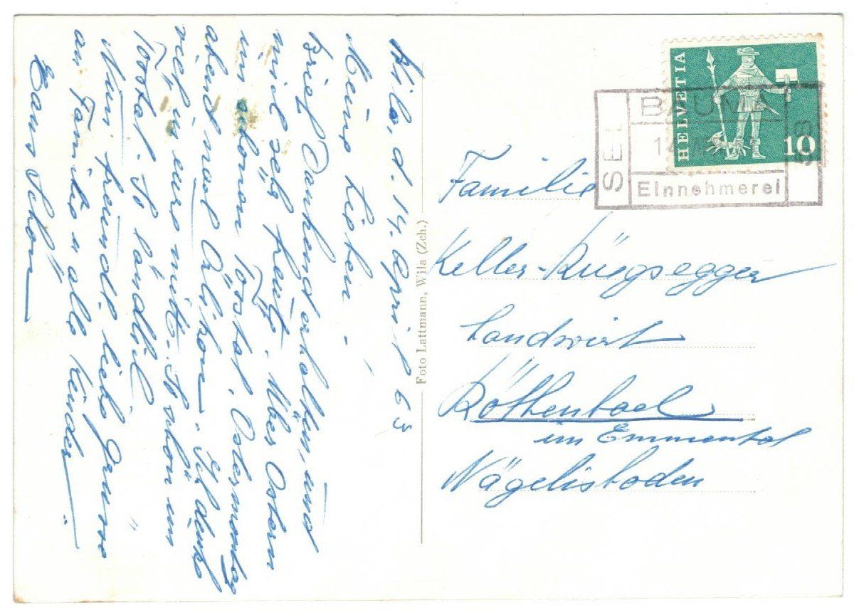 Cartoline postali: AK Wila ZH 1963 – Usato da Zürich venduto da Tolima194 1