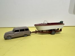 Wiking DKW mit Motorboot-Anhänger in 1/87