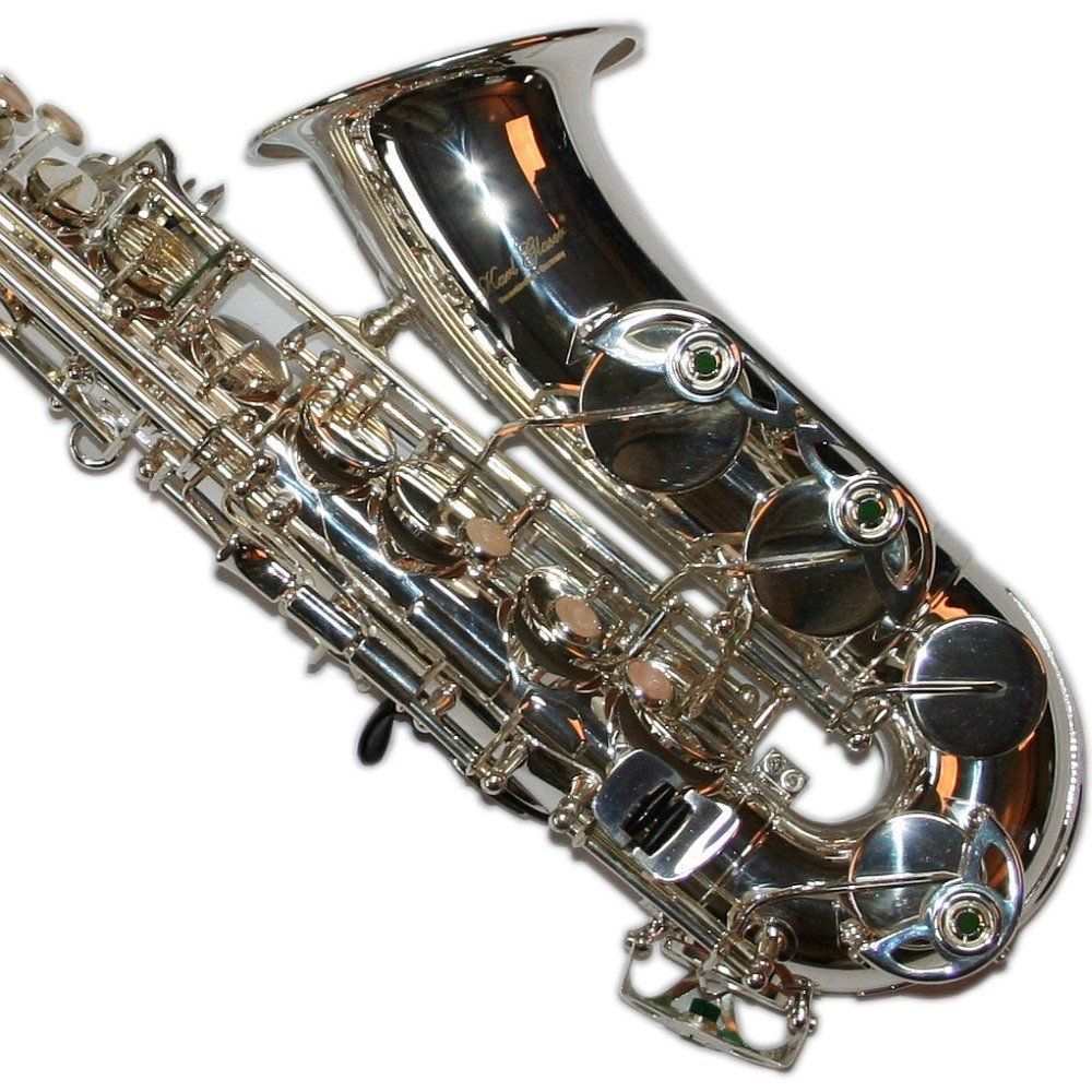 Karl Glaser Strumenti musicali: Karl Glaser Alt-Saxophon, versilbert mit Soft Bag – Nuovo e nell'imballaggio originale da Lostallo venduto da Guddah78 2