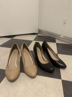 Roberto Santi Pumps Gr. 38, schwarz & nude