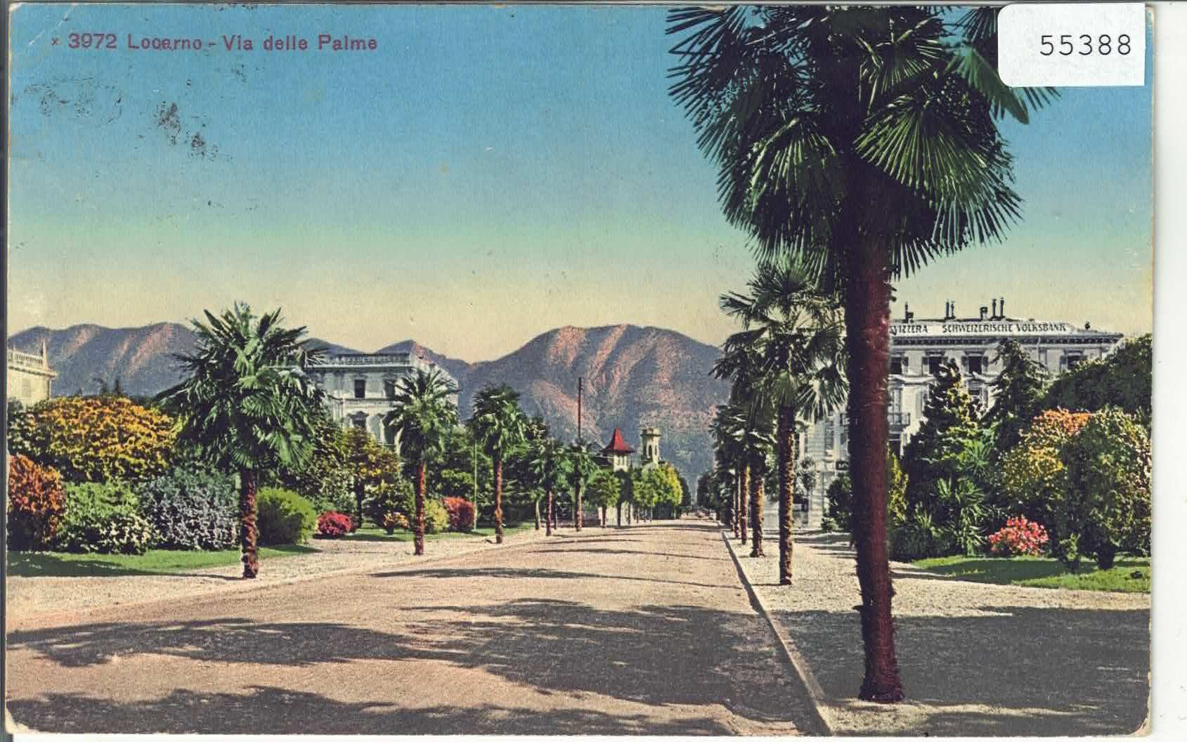 Cartoline postali: Locarno - Via della Palme - Litho – Usato da Ettingen venduto da Kartenplanet