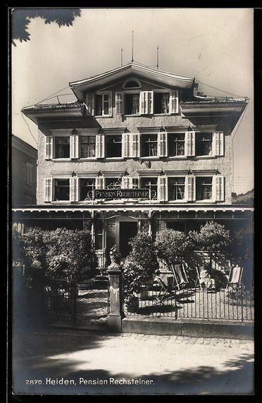 Cartoline postali: AK Heiden, Hotel-Pension Rechsteiner – Usato da Berlin venduto da bartko-reher
