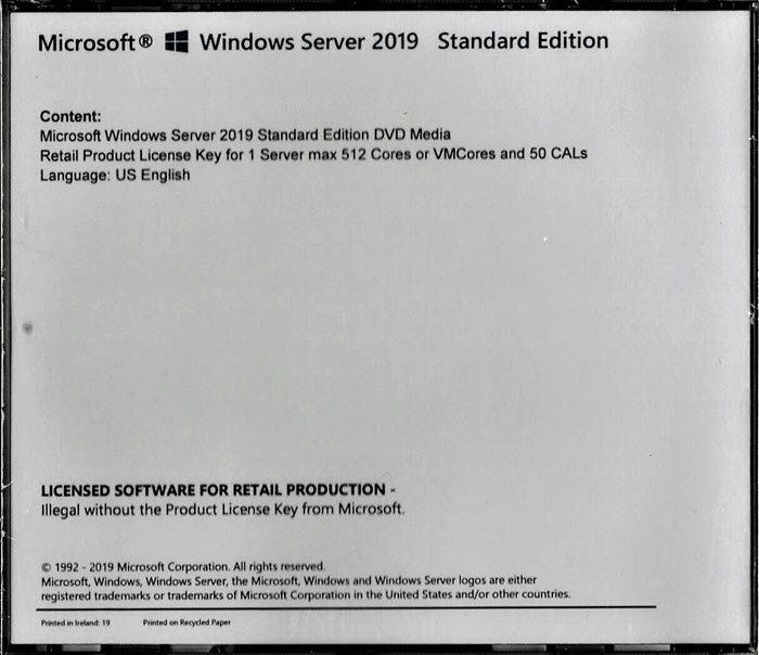 Software: Windows Server 2019 Standard 512 CPU-Kerne und 50 CALs – Nuovo (secondo la descrizione) da Langenthal venduto da Reda 2