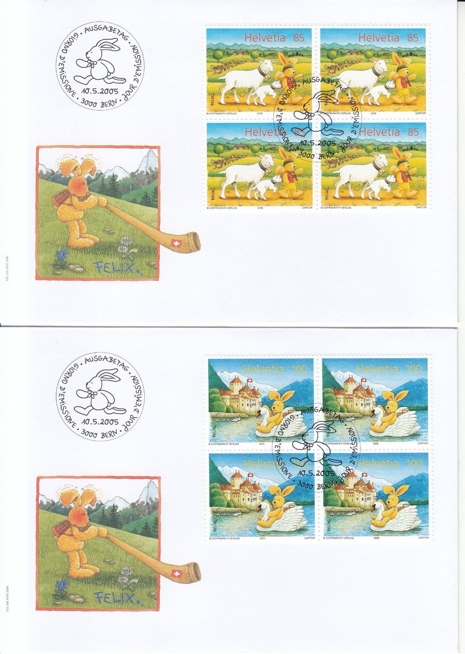 Tutti i francobolli: SBK 1163 - 1164 im 4er-Block FDC – Usato da Bürglen TG venduto da StampGraf