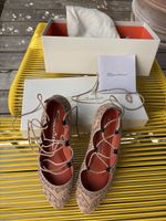 Santoni Ballerinas mit Schnürung beige Grösse 38 neu