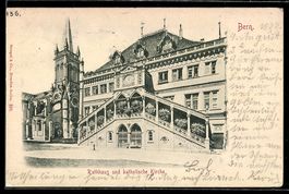 AK Bern, Rathaus und katholische Kirche