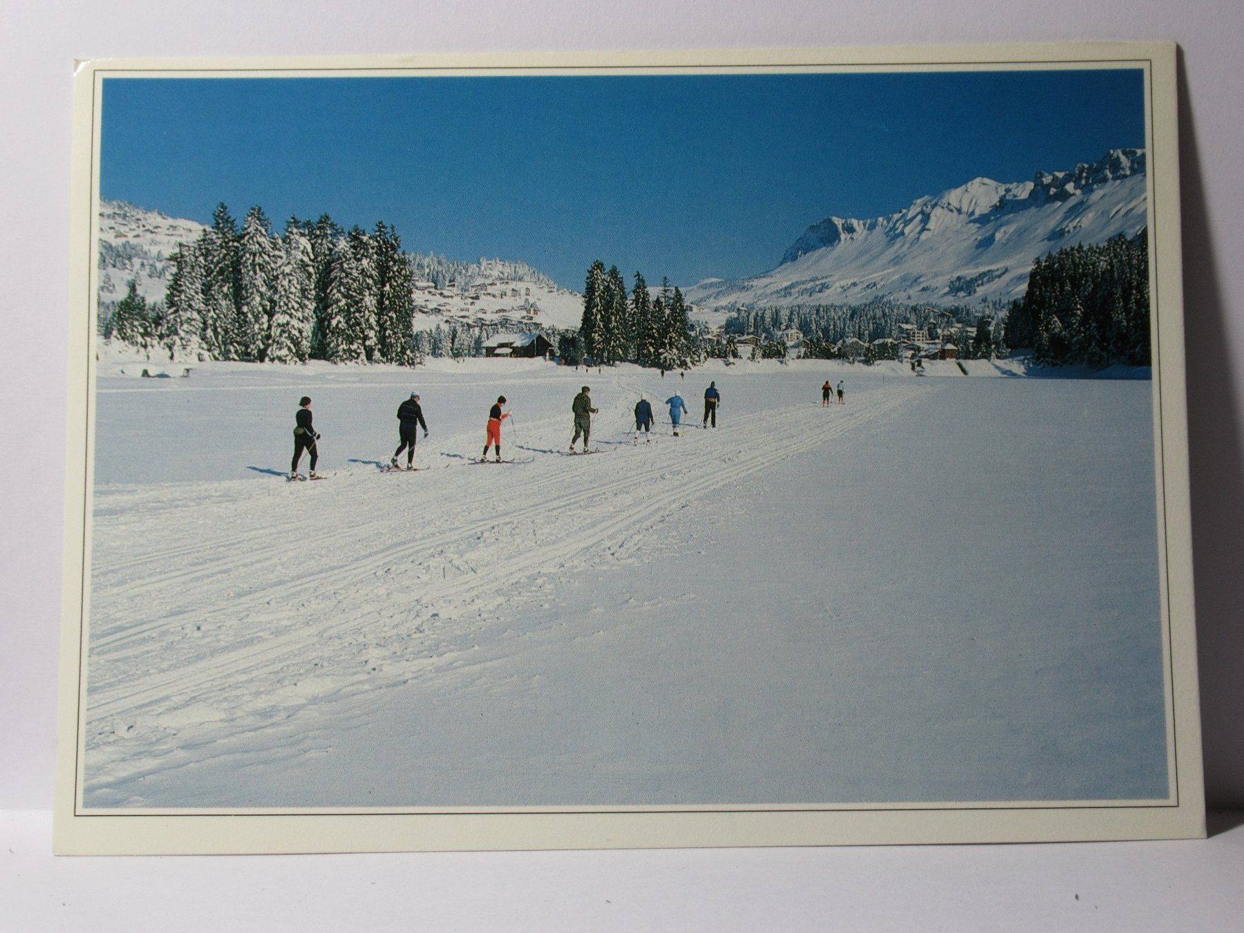 Cartoline postali: Lenzerheide , Langlauf auf dem Heidsee – Usato da Grenchen venduto da frechri