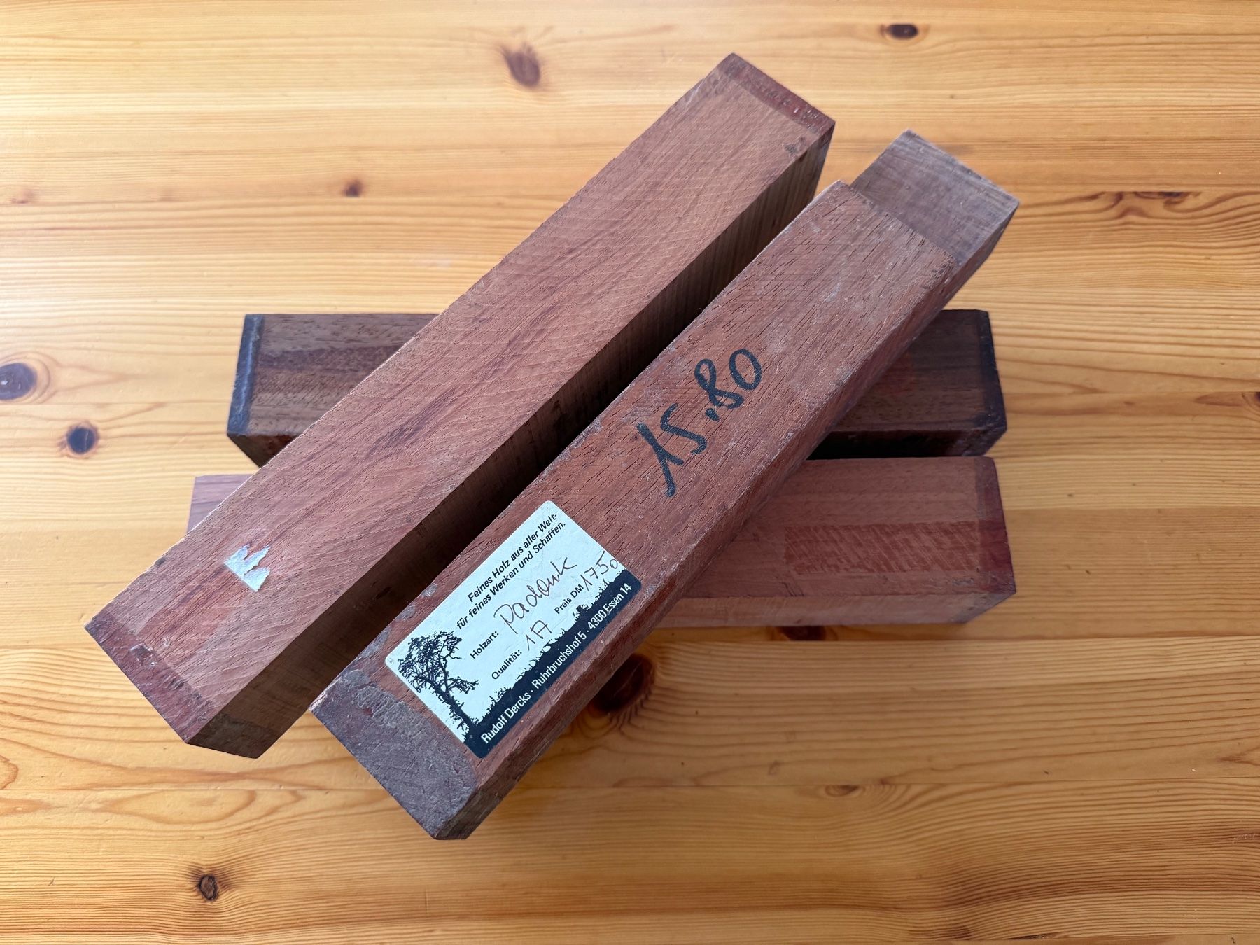 Holzartikel: Padouk Holz zum drechseln – Neu (gemäss Beschreibung) aus Degersheim von Rrimi