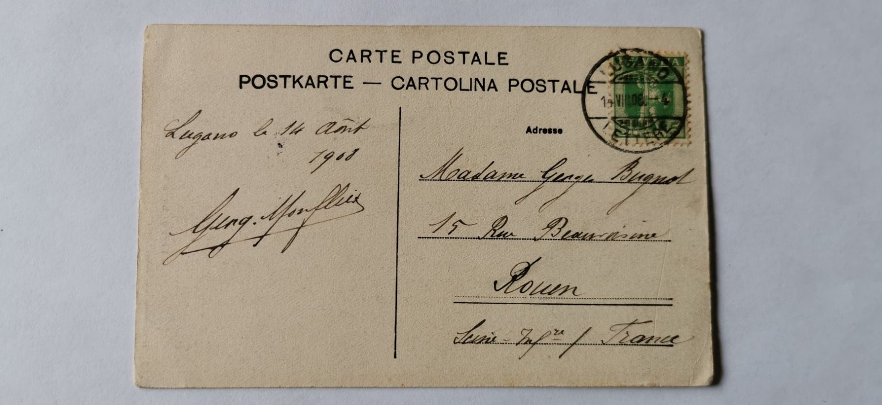 Tous les timbres: Postkarte 1908 – D'occasion à Aadorf par Chnorli-Furz