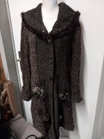 Kuscheliger Strickmantel FORLA PARIS Gr.XXL, Echtfell-Besatz