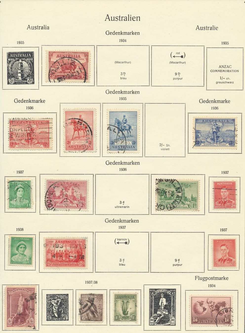 Tutti i francobolli: Alt - Australien, Interessantes Lot – Usato da Winterthur venduto da Zupogeru 4