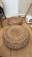 Pouf rond tressé IKEA ALSENA, 2 pièces, bon état