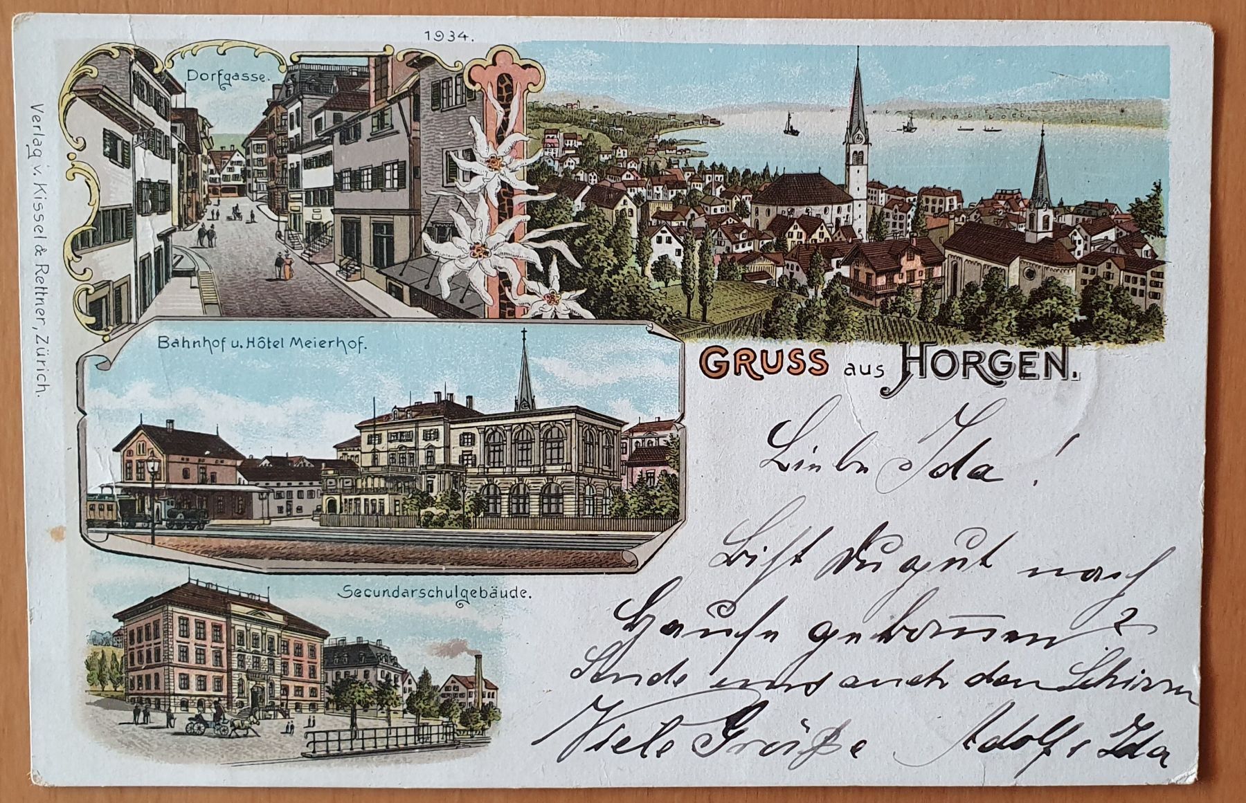 Cartoline postali: Gruss aus Horgen 1899 – Usato da Kreuzlingen venduto da Rschweiz1