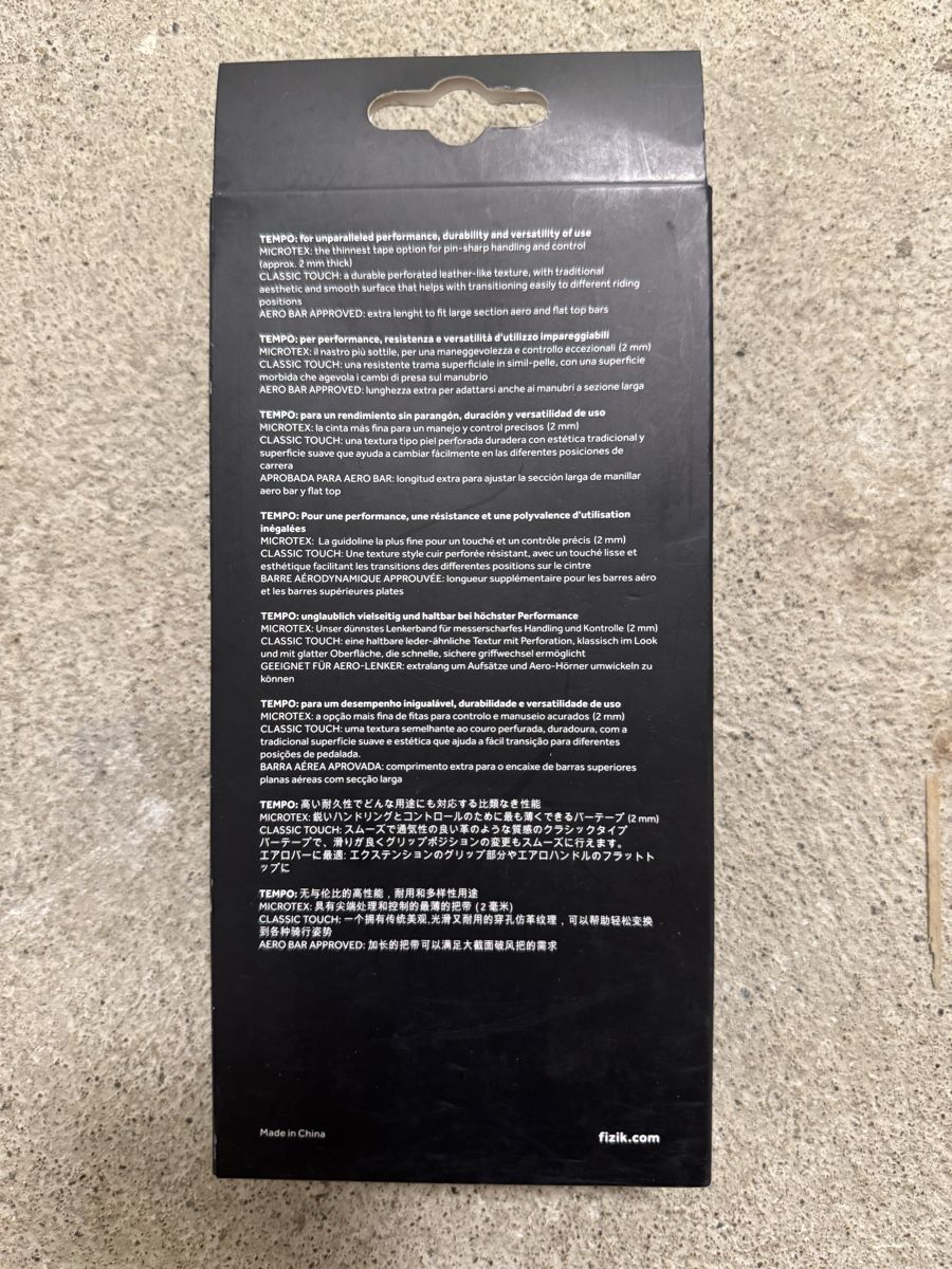 Fizik Pezzi di ricambio: Fizik Lenkerband TEMPO MICROTEXT 2mm neu – Nuovo e nell'imballaggio originale da Arbon venduto da homebender 1