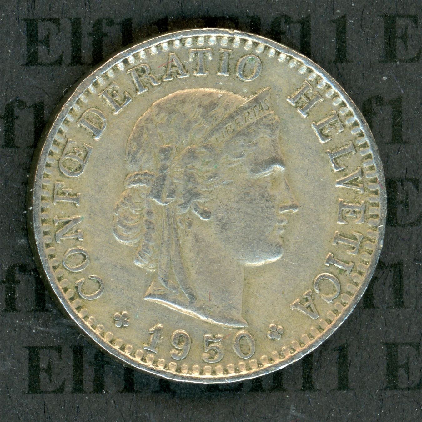 Tutti le monete: CHF___0.20 1950 ss-vz 20 Rappen – Usato da Widnau venduto da Elf11