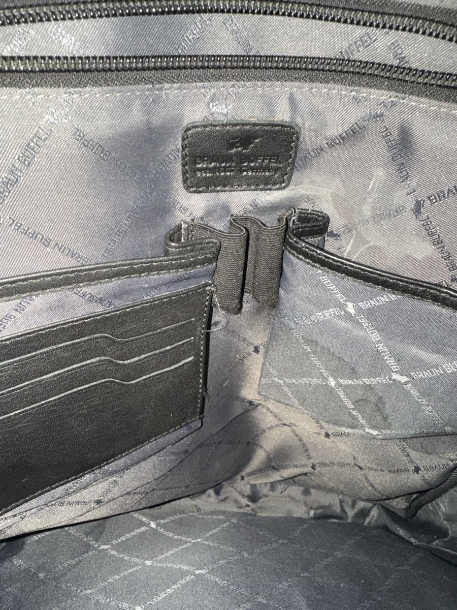 Zaini: Braun Buffel Rucksack schwarz Leder gebraucht – Usato da GOLDACH venduto da seller01 4