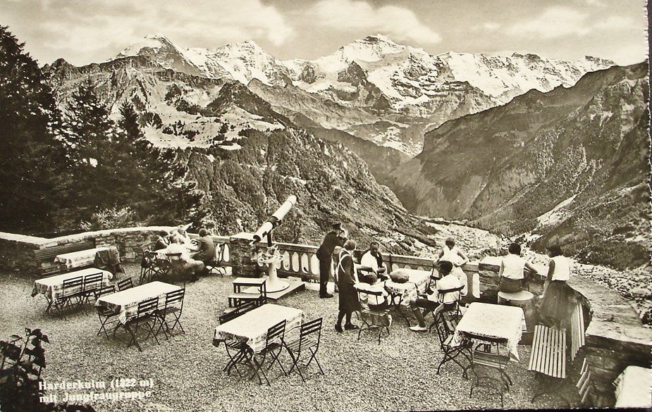 Cartoline postali: INTERLAKEN Terrasse Restaurant Tea Room Harderkulm – Nuovo (secondo la descrizione) da Jona venduto da philajona