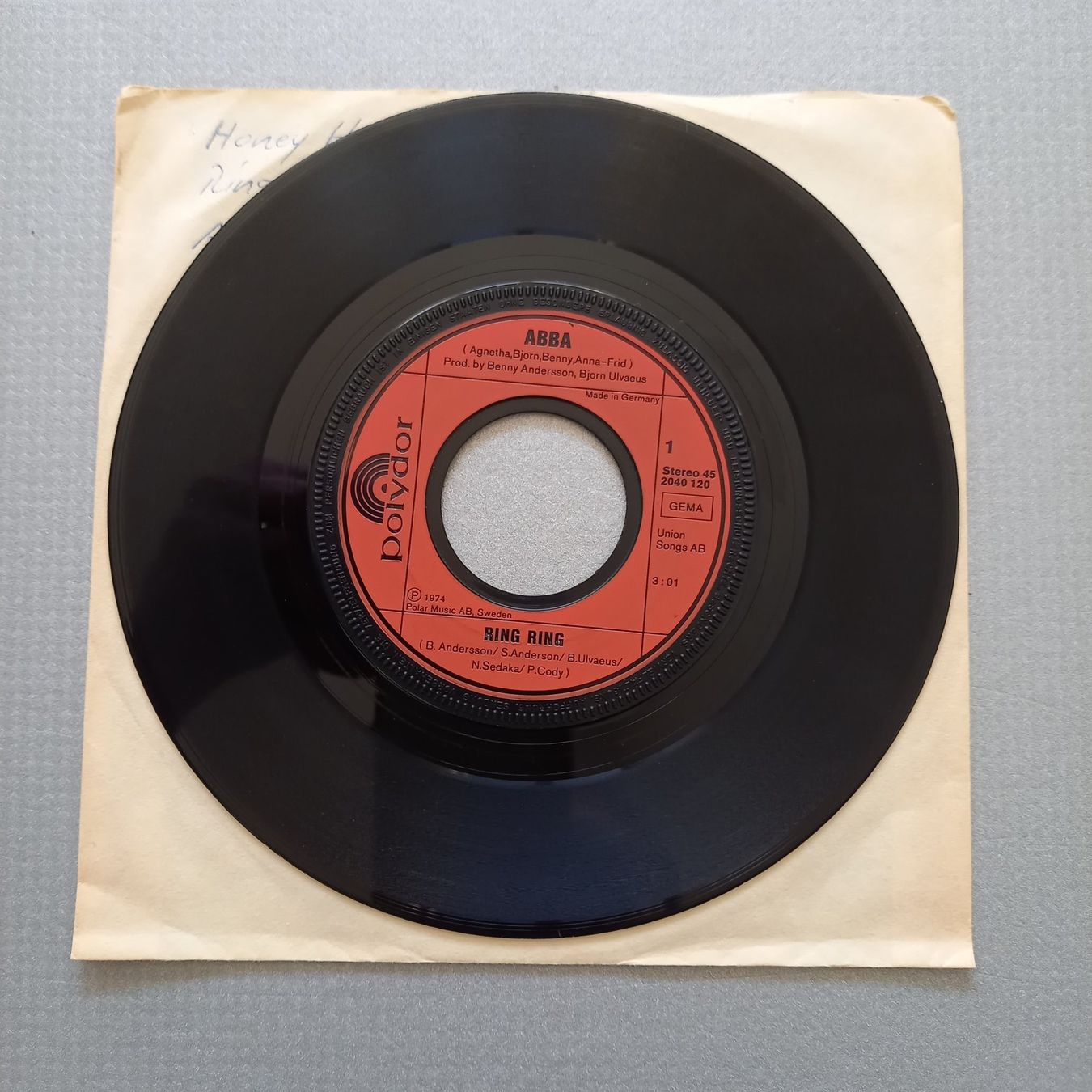 Dischi in vinile: Abba - Ring Ring/Honey Honey – Usato da Arbon venduto da pendulum