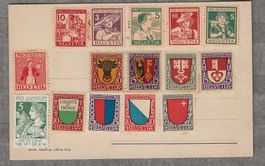 PJ113 - Pro Juventute 1913-1920 * sur carte postale