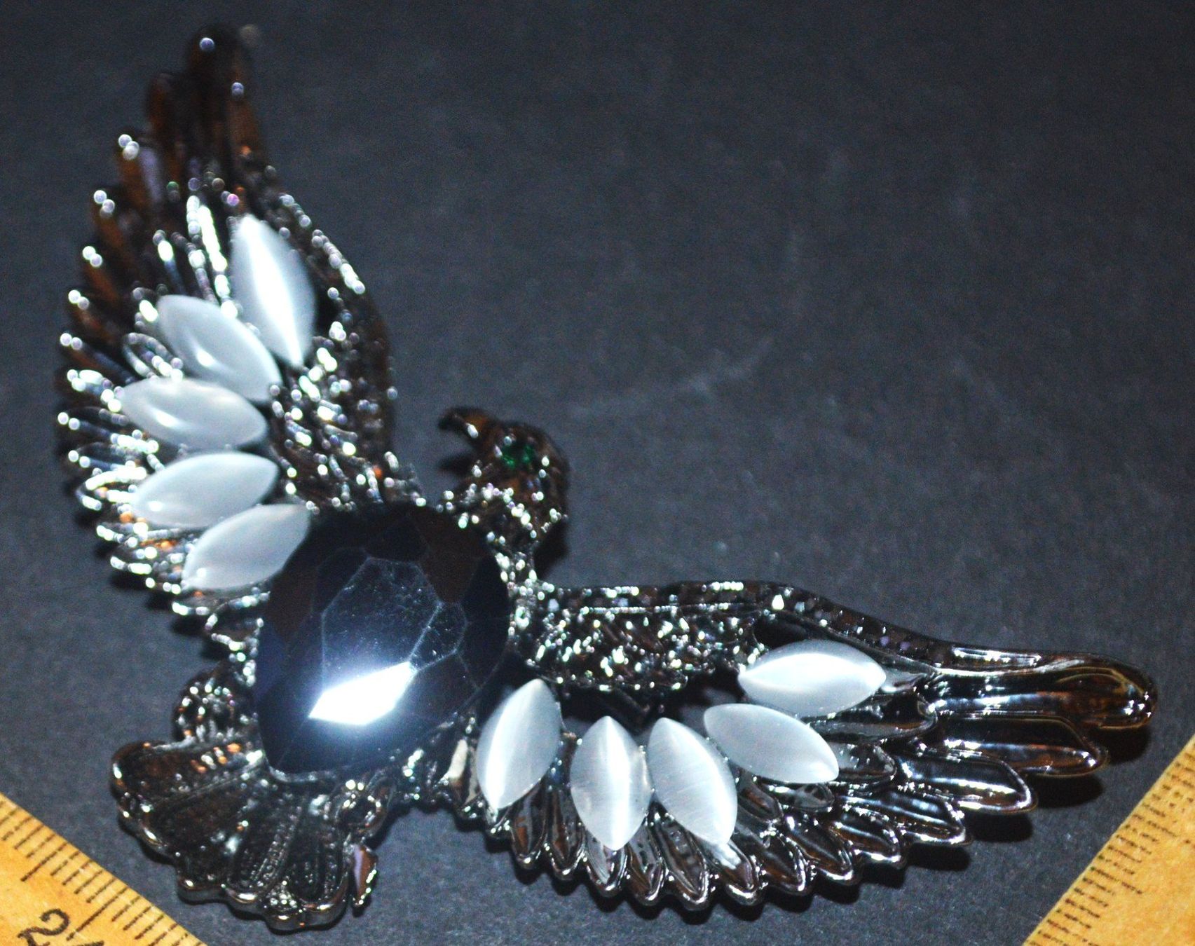 Spille & Fermagli: Brosche oder Halskette - L-6710 - Adler silbrig mit Strass – Nuovo e nell'imballaggio originale da Goldiwil (Thun) venduto da han_v5b7 2