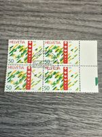 Schweiz Marke Helvetia 50 Rp. 1291/1991 Viererblock