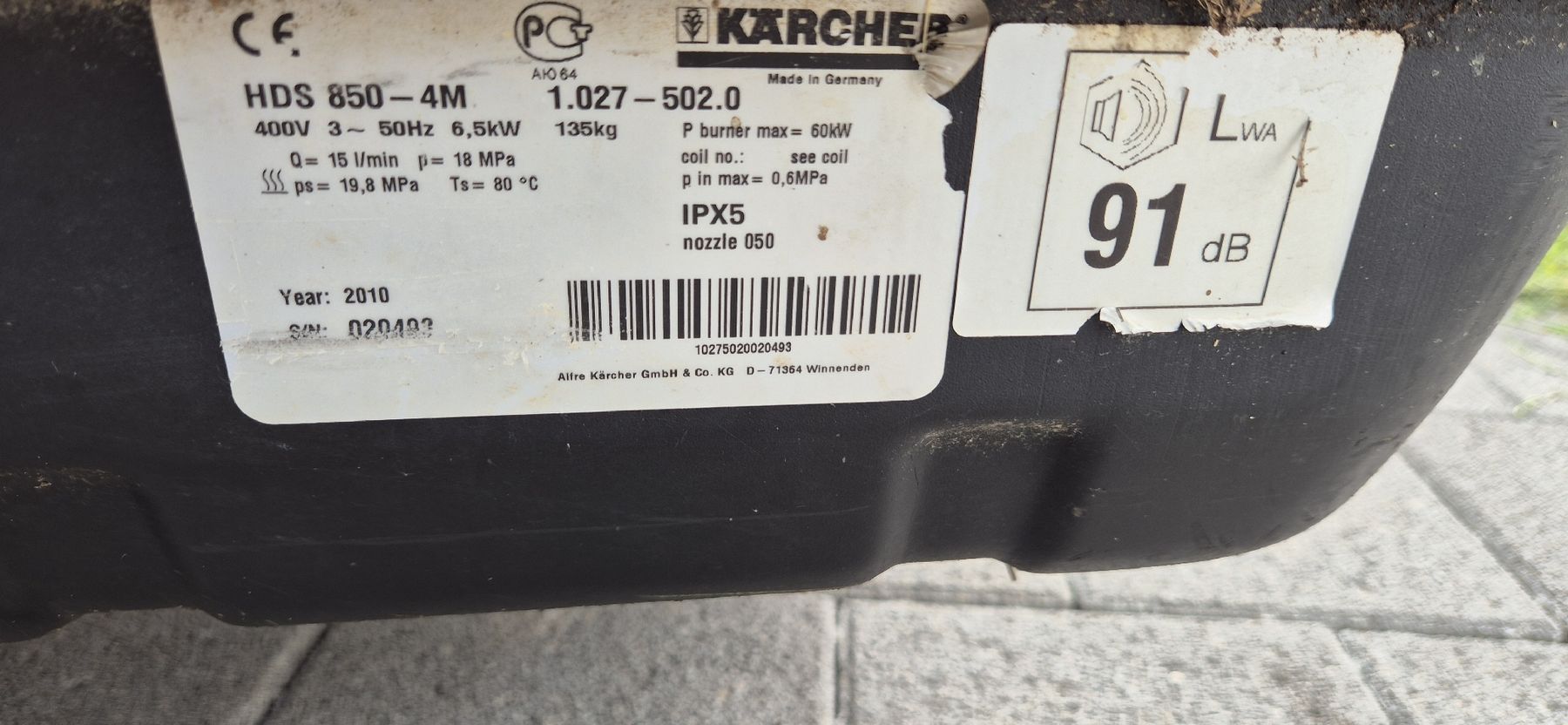 Kärcher Idropulitrici ad alta pressione: KÄRCHER HDS 850 -4M – Usato da Grenchen venduto da Asus_ 7