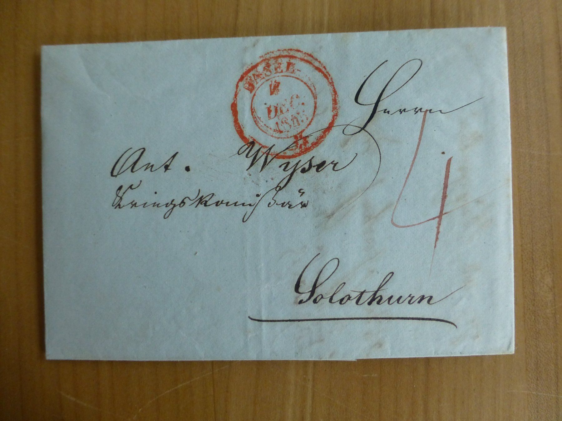 Documenti: Basel, Rechnung der Firma Benedict Bischoff in Basel 1845 – Usato da Bettlach venduto da 1saurer