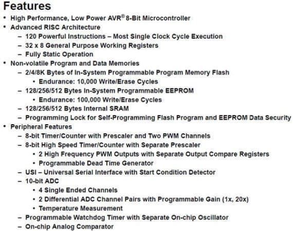 Componenti elettronici: ATTINY85-20PU MicroController IC – Nuovo (secondo la descrizione) da Riehen venduto da GrauerBaer55 2