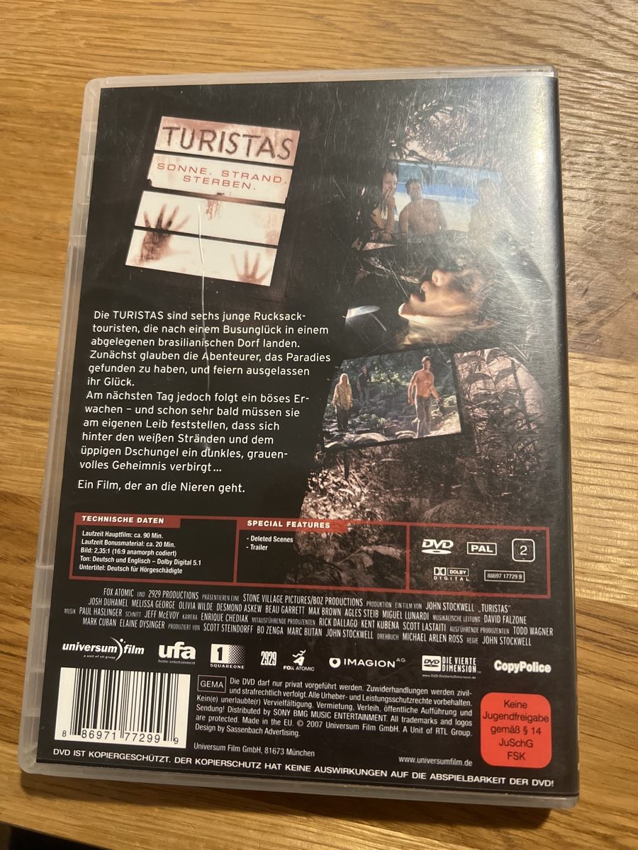 Tutti i DVDs: Turistas – Usato da Steffisburg venduto da balboa_76 1
