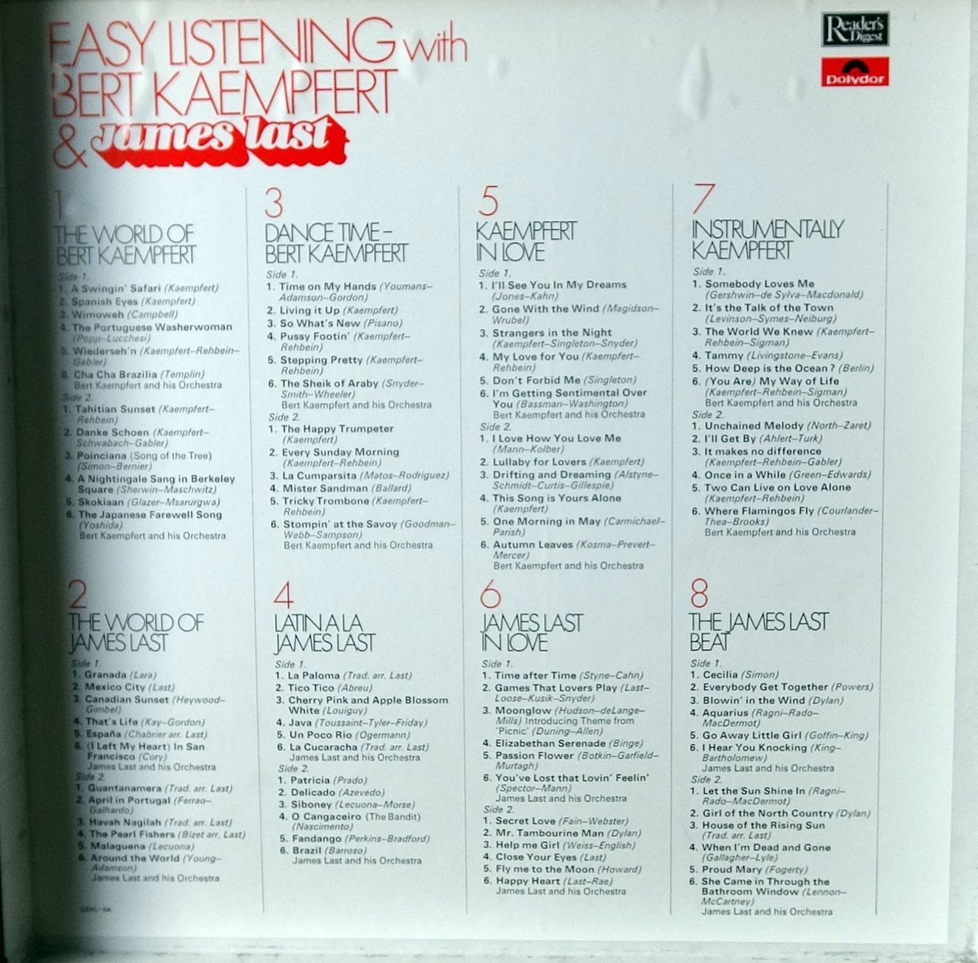 Dischi in vinile: Coffret reader's Digest de James Last  et Bert Kaempfert – Usato da Petit-Lancy venduto da Pimose 1
