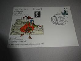 Ersttagsbrief  Würzburg 8.4.1990