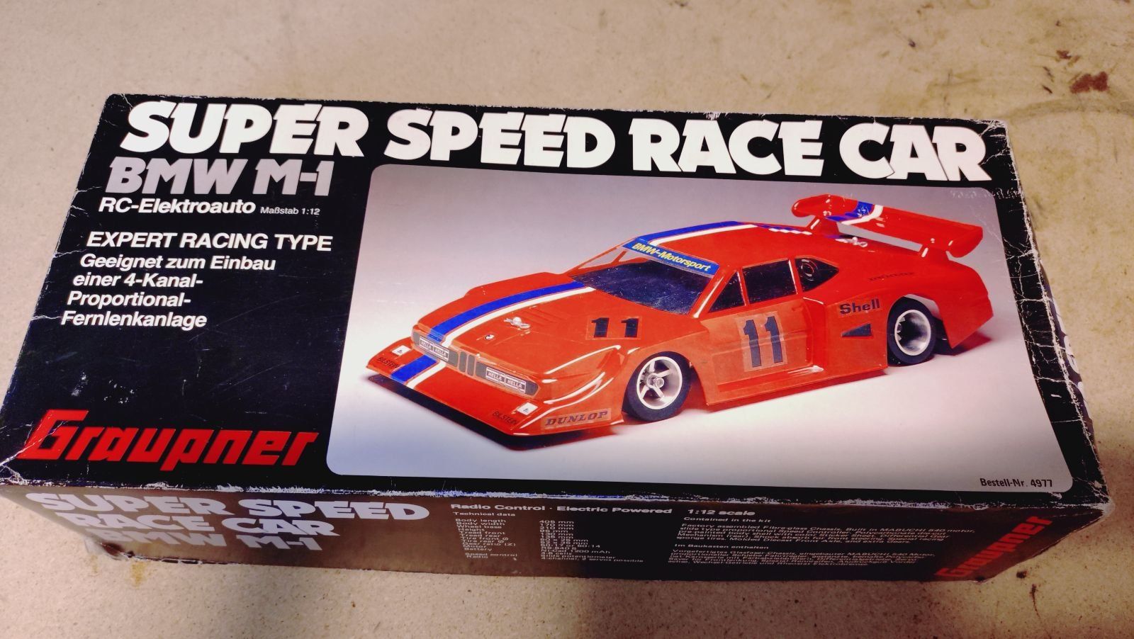 Graupner Modellismo RC: Graupner BMW M1 Super Speed Race Car – Difettoso da Grüningen venduto da Stargazer