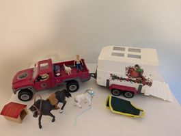 Schleich Pickup mit Pferdeanhänger