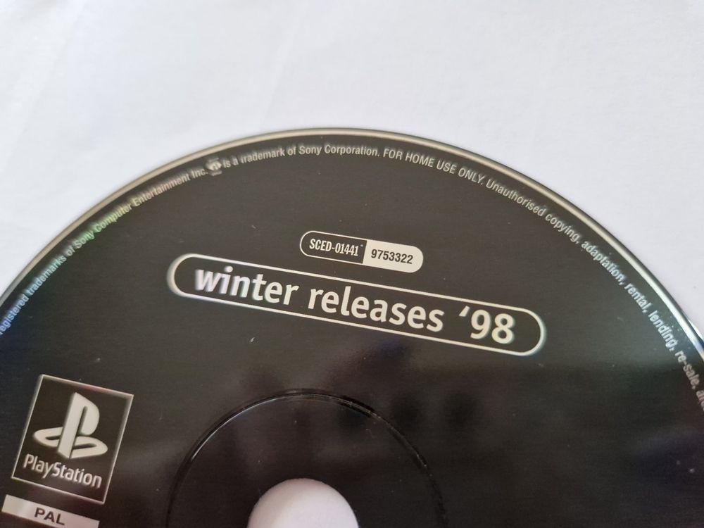 Demo Winter Releases 98 – PS1 PAL – Jeux Démo Tombi, Medievil, Tekken – Version Loose