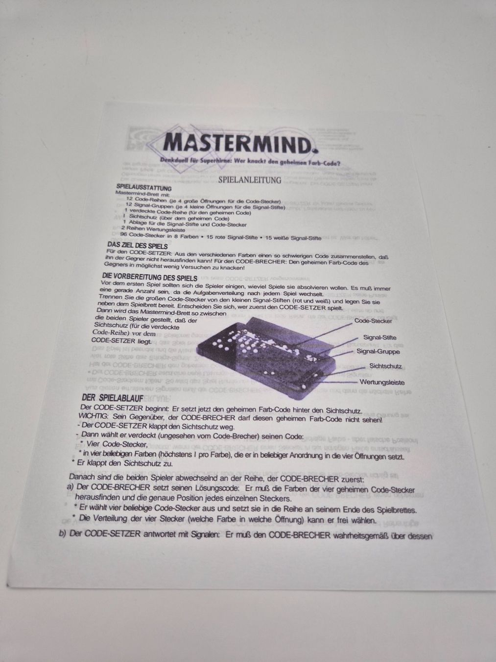 Parker Giochi: Original Master Mind Spiel Retro Klassiker – Usato da Ettiswil venduto da beekeper13 3
