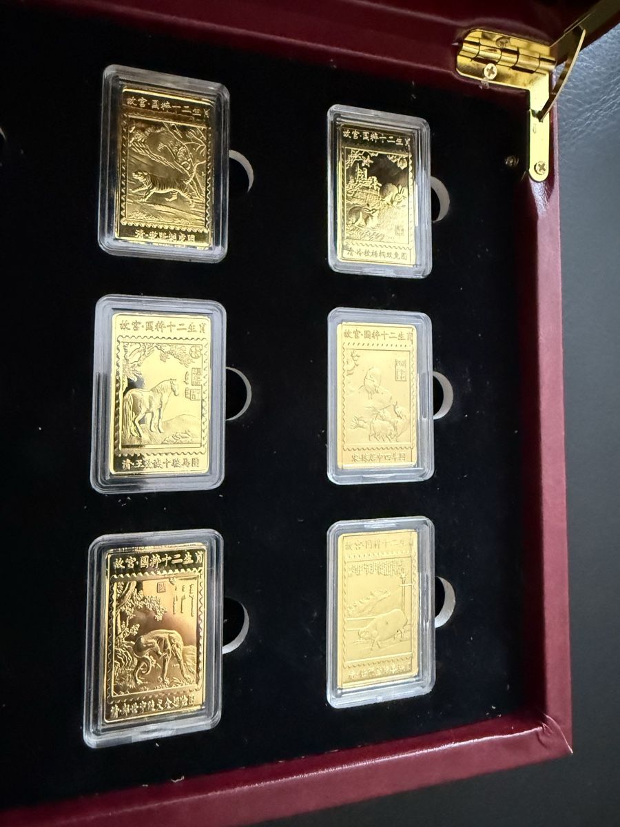 Edelmetalle: Set von zwölf vergoldeten Barren – Neu (gemäss Beschreibung) aus Goldach von Messerguru 4