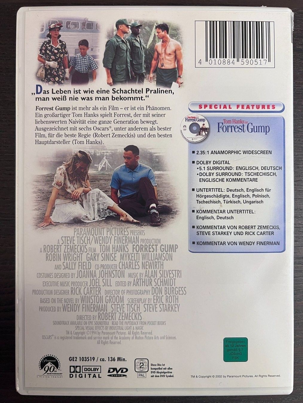 Tutti i DVDs: Forrest Gump – Usato da Zürich venduto da FilmFreunde 1
